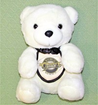 Vintage Cheers Teddy Bear Tv Show 1994 Plush 11&quot; Stuffed White Animal Bar Apron - £10.66 GBP