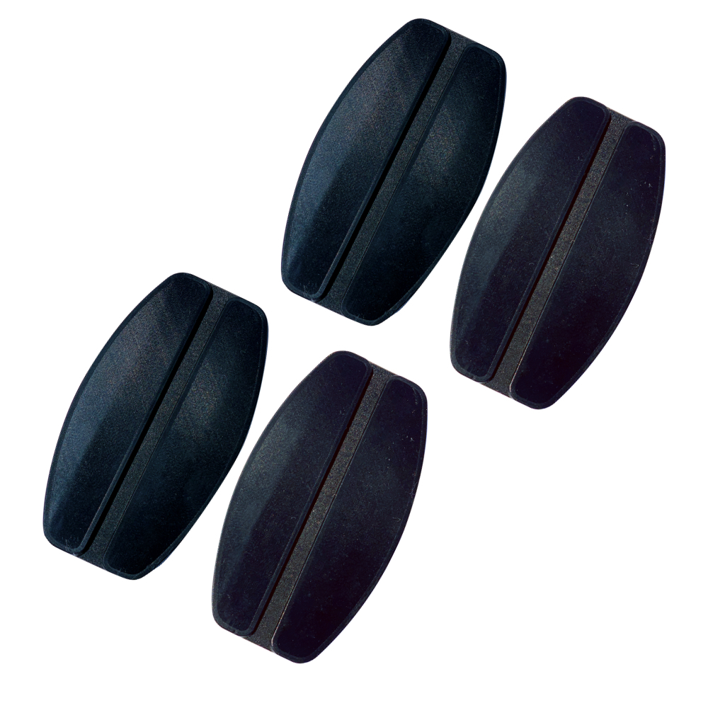 More of Me to Love No-Slip Bra Strap Holder 2-Pack (4 Units), Black, Silicone
