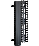 Leviton Vertical Front Cable Management, 5&quot; x 80&quot; Long, Black Snap-On Cover - €128,49 EUR