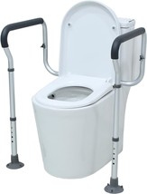 Toilet Handle Height-Adjustable Leg Toilet Safety Frame Medical Grade Aluminum - £43.15 GBP