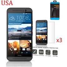 3 X 9H Ultra Clear Temper Glass Screen Protector For Htc One M9 Usa - $20.89