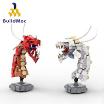 Model Building Bricks Toy for Fire dragon And Ice dragon TV Play Blocks Set Gift - £27.52 GBP