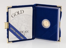 1994-W 1/10 Oz. Oro American Eagle Moneta di Prova W/ Custodia E COA - £296.76 GBP