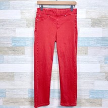 Liverpool Chloe High Waist Crop Pull On Skinny Jeans Orange Terra Rouge ... - $24.74