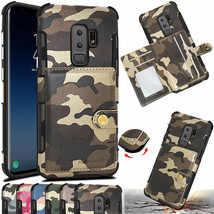 Wallet Camo Card Leather Camouflage Case Cover For Samsung Note 10 S10 S9Plus S8 - £41.55 GBP