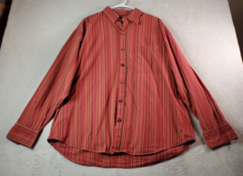Joe Marlin Shirt Men Size XL Multi Striped Long Sleeve Pocket Collar Button Down - £9.24 GBP