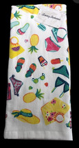 Tommy Bahama 2 Kitchen Dishtowels Beach Summer House Beach Pattern Cotton - £19.48 GBP