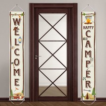 Camping Party Decorations Camping Party Banner Welcome Porch Sign For Camping Th - £12.86 GBP