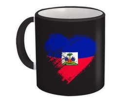 Haitian Heart : Gift Mug Haiti Country Expat Flag Patriotic Flags National - $15.90