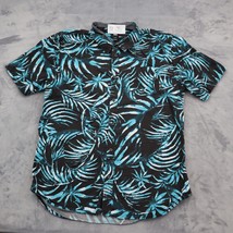 Vans Shirt Mens XL Black Tropical Print Button Up Short Sleeve Collared Top - £20.55 GBP