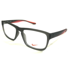 Nike Eyeglasses Frames 7104 030 Matte Gray Neon Red Fade Square 54-17-140 - £52.26 GBP