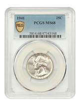 1941 25C PCGS MS68 - $11,712.75