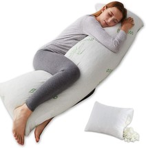Ubauba Luxury Shredded Memory Foam Body Pillow w/Breathable Bamboo cover 20x54 - £63.28 GBP