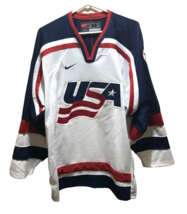 USA 2002 Olympic Hockey Vintage Nike Sewn Red White Blue Jersey M - £39.65 GBP