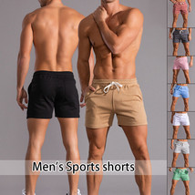 Men&#39;s Running Shorts Sports Fitness Short Pants Cotton Casual Shorts S-4XL - £12.10 GBP