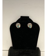 Sterling Silver Navajo Bear Claw Turquoise Clip-on Earrings - $19.75