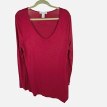 WHBM Long-Sleeve Top Tunic Long-Sleeve Asymmetrical Hem Size M - $14.85