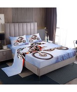 Motocross Rider Bed Sheet Set Extreme Sports Bedding Sheets Kids Boys Gi... - $64.99