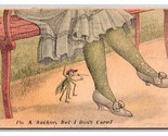 Comic Anthropomorphic Mosquito is A Sucker But Doesn&#39;t Care DB Postcard R21 - $7.97