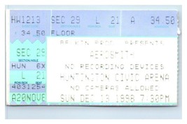 Aerosmith Concert Ticket Stub Décembre 19 1998 Washington Dc - £32.80 GBP
