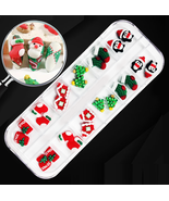 INSTANT NAIL CHARM RESIN Christmas Tree, Stocking, &amp; Penguin 12/Grid - $19.38 CAD