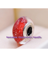 925 Sterling Silver Disney Snow White&#39;s  Signature Color Murano Glass Charm - $6.60