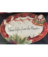 Fitz &amp; Floyd &quot;Regal Holiday&quot; Christmas Cookie Plate “Share Gifts From Th... - $20.00