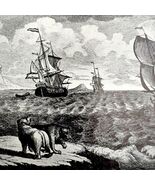 Dutch Whalers Leaving Arctic 1926 Nautical Antique Print Whale Hunting D... - $35.02 CAD