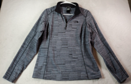 The North Face Sweatshirt Womens Large Gray 100% Polyester Long Sleeve 1/4 Zip - £18.90 GBP