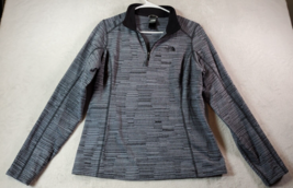 The North Face Sweatshirt Womens Large Gray 100% Polyester Long Sleeve 1/4 Zip - £19.16 GBP