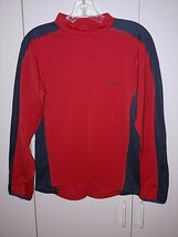 L. L. BEAN OUTDOORS MEN&#39;S LS RED/GRAY PULLOVER CREW-NECK SHIRT-S-WORN ON... - £6.31 GBP