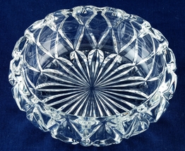 Crystal Candy Dish Faceted Bowl 5&quot; Diameter Mint - $6.85 CAD