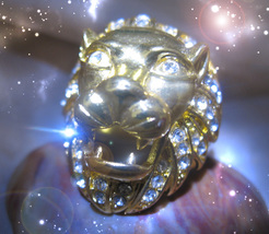 HAUNTED RING SACRED LION HEARTOF SECRETS HIGHEST LIGHT COLLECTION MAGICK  image 2
