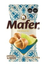 2X Mafer Japanese Peanuts With Lime ( Cacahuate Japones Limon ) 2 Big Ba... - $21.77