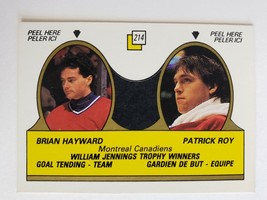 1988 Patrick Roy / Brian Hayward Sticker Hockey Montreal Canadiens O-PEE-CHEE - £4.78 GBP
