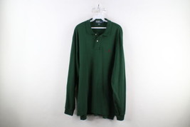 Vintage 90s Ralph Lauren Mens XL Faded Long Sleeve Rugby Polo Shirt Hunter Green - £31.54 GBP