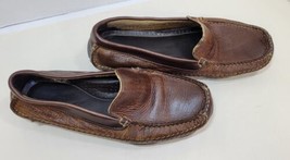 LL Bean Leather Loafers Size 9.5 Mens Driving Shoes Slip On Moccasin - £14.67 GBP