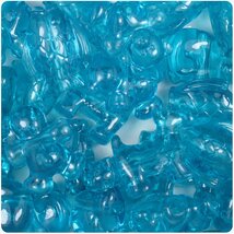BeadTin Turquoise Transparent Pet Parade Pony Beads (24pcs) - $2.29
