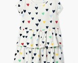 NWT Gymboree All Smiles Heart Print Girls White Ruffle Dress 2T Valentin... - £8.73 GBP