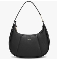 Women’s Leather Crescent Shoulder Bag, Small Trendy Purse with Zipper, B... - $24.75