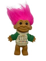 Vintage Russ Troll Doll Macy&#39;s Kids Shirt Pink Hair Brown Eyes Collectable  - £9.59 GBP