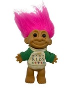Vintage Russ Troll Doll Macy&#39;s Kids Shirt Pink Hair Brown Eyes Collectable  - £9.42 GBP