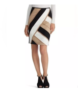 White House Black Market Knee Length Skirt 10 Black White Tan Stud Color... - €25,06 EUR