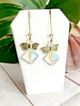 Women&#39;s Crystal Guardian Angels Golden Color Wings Dangle Earrings Jewel... - $4.72 CAD