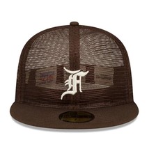 Fear of God X New Era 59FIFTY Mesh Fitted Hat Cap Brown Men’s Size 7-1/4 - £26.93 GBP
