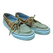 Sperry Top-Sider Khaki/Brown Lace Up Comfort Boat Sneakers Men&#39;s Shoes Size 7 - $19.88