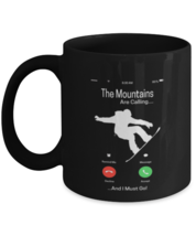 Snowboarding Mugs The Mountains Are Calling Black-Mug  - £12.72 GBP