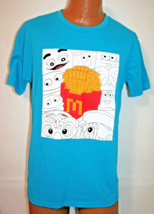 MCDONALDS 2024 Lego French Fries Blue Employee Promo T-SHIRT L Fast Food - $240.75 MXN