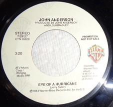 John Anderson 45 RPM Record - Eye Of The Hurricane C4 - $3.95