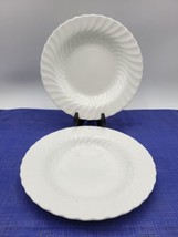 Set 2 Wedgwood Candlelight White Fluted Rimmed Bowls Soup Pasta NO BACK ... - £18.90 GBP